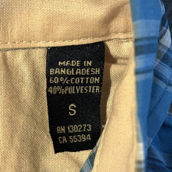 Wrangler Shirt Wrinkle Resistant Relax‎ Fit Shirt Blue Plaid NWT Small - Picture 6 of 7